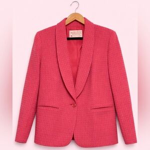 Vintage Pendleton Petite Wool Blazer Barbie Pink Size 6 Made In USA